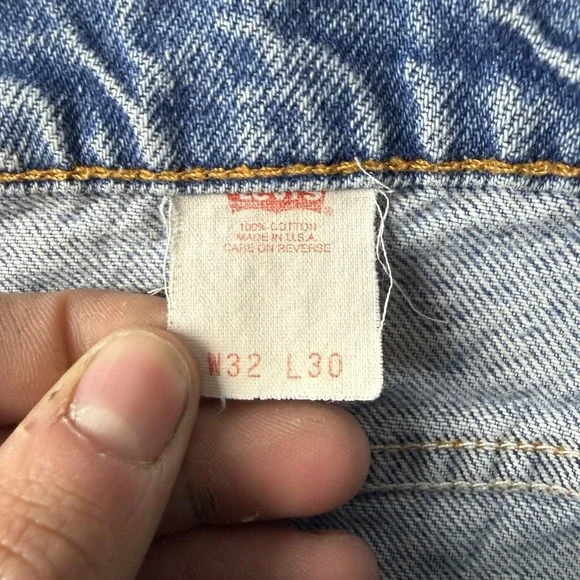 Vintage Levis 517 Jeans Mens 32x28* Blue Orange Tab Made In USA Distressed Light